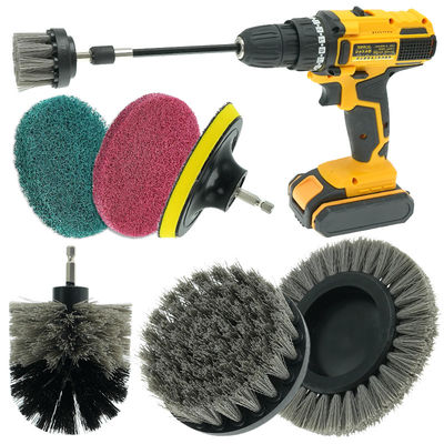 8pc conjunto de pincel de perforación Power Scrubber baño limpieza de automóvil para automóvil